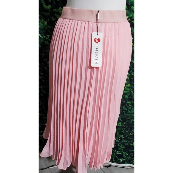 Kate Kasin High Waist Pleated A-Line Swing Skirt -Small - Picture 4 of 10